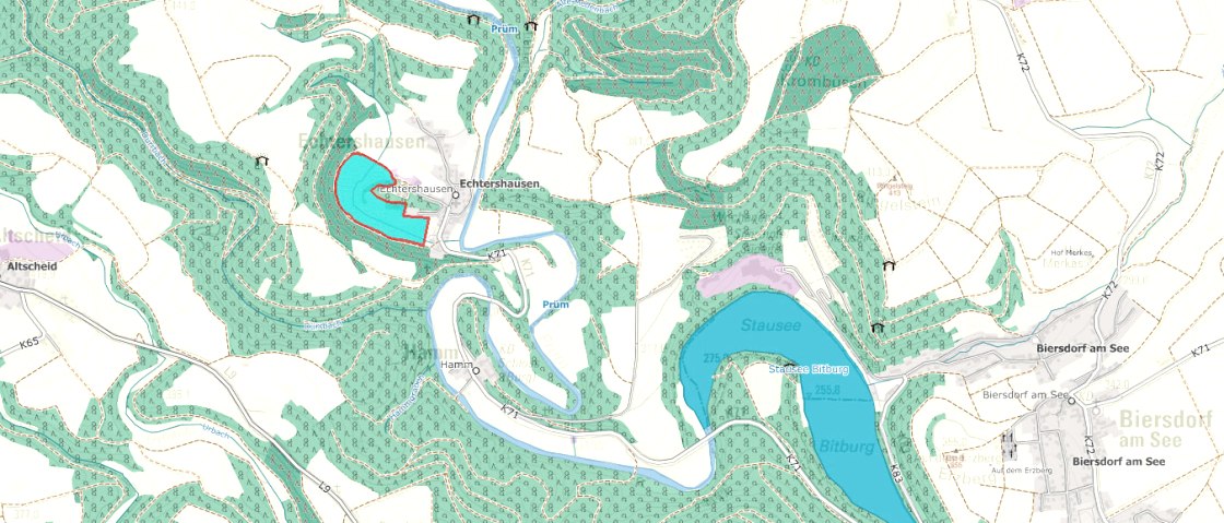 NSG Urprümschleife, © LANIS / GeoBasis-DE / LVermGeoRP