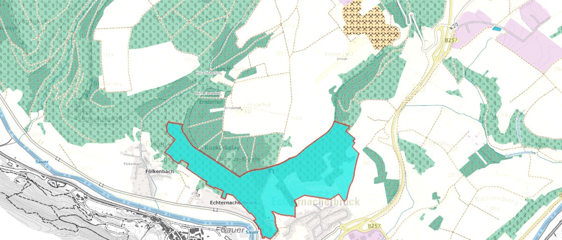 NSG Kelterdell und Kuckuckslei bei Echternacherbrück, © LANIS / GeoBasis-DE / LVermGeoRP