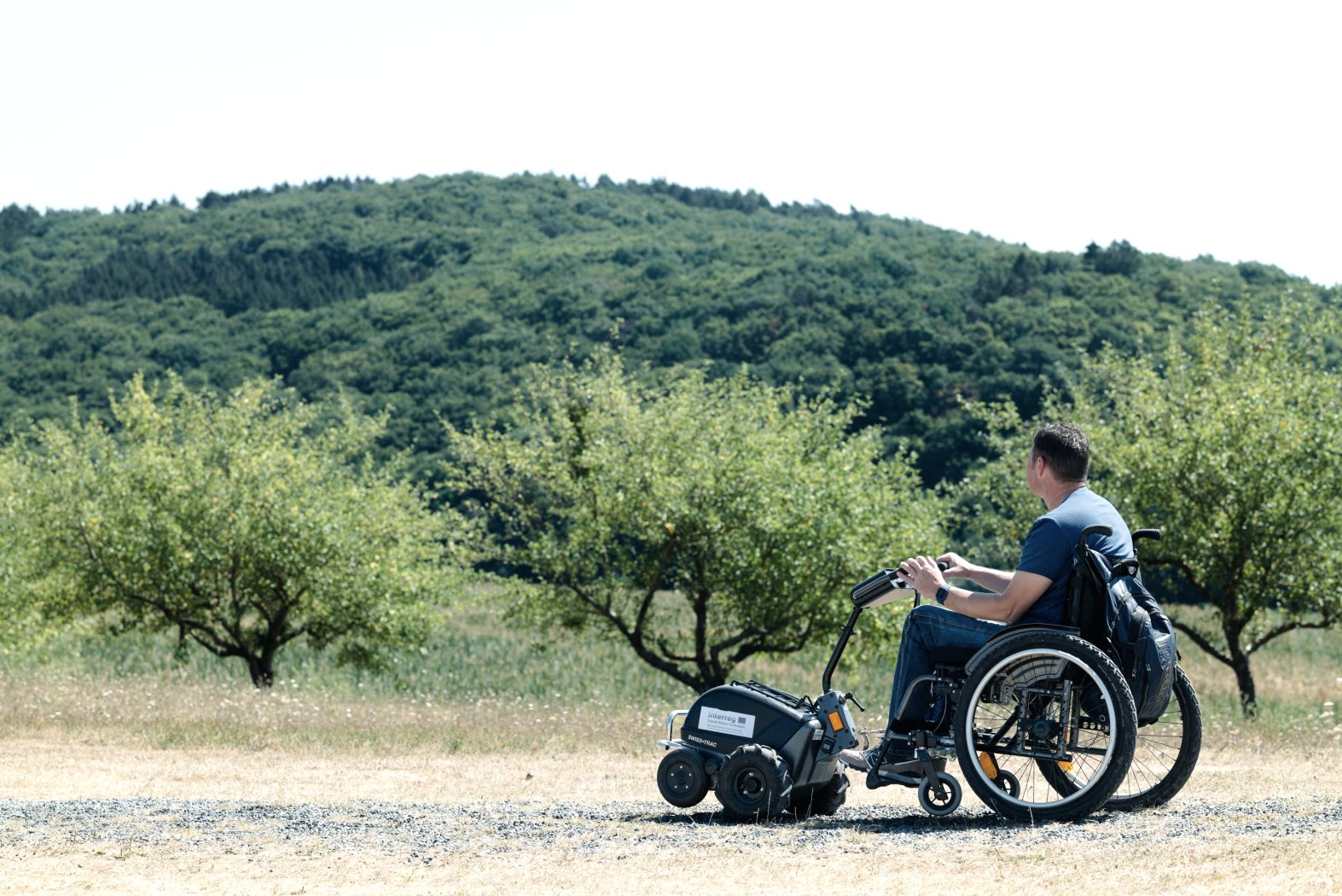 Rollstuhlzuggerät Holsthum Römische Villa, © Naturpark Südeifel/Thomas Urbany