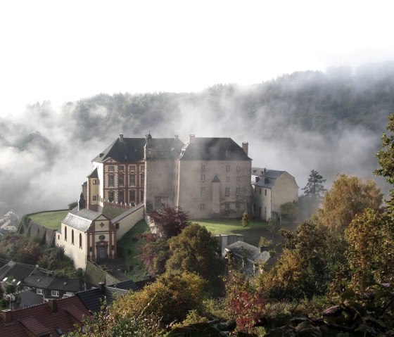 Malberg Castle in the fog