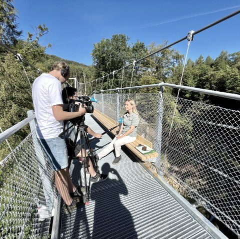 Sat.1 Interview mit Daniela Torgau (Geschäftsführung Zweckverband Naturpark Südeifel), © Naturpark Südeifel/Ansgar Dondelinger