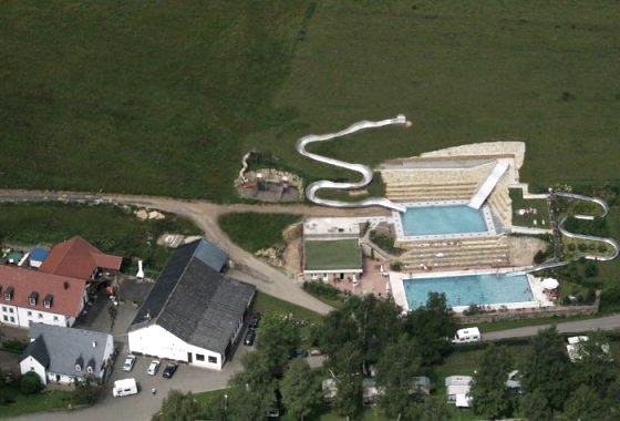 Luftbild Campingplatz Altschmiede- Schwimmbad