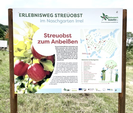 Starttafel Naschgarten Irrel, © Naturpark Südeifel/Ansgar Dondelinger
