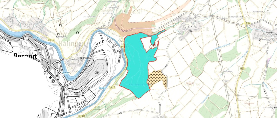 NSG Rechenberg bei Olk, © LANIS / GeoBasis-DE / LVermGeoRP