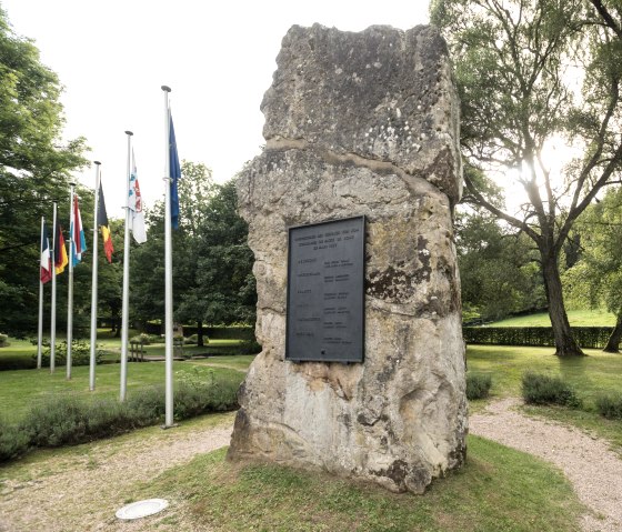 Dreiländereck - Europadenkmal Ouren an der Nat'Our Route 1, © Eifel Tourismus GmbH, D. Ketz