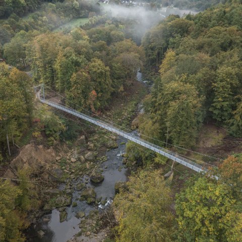 Die fertige Hängebrücke aus der Vogelperspektive , © Naturpark Südeifel/Thomas Urbany