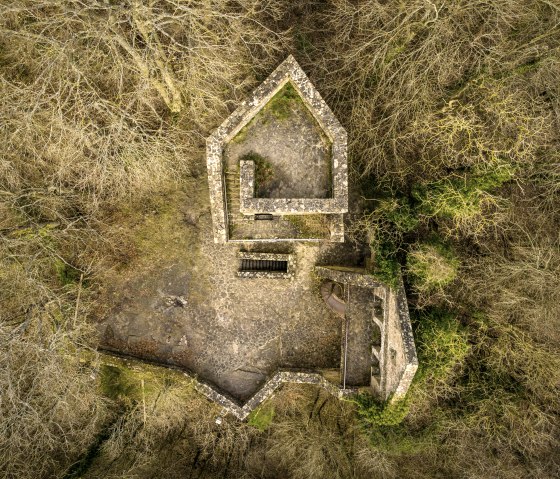 Die Prümer Burg aus der Vogelperspektive, © Eifel Tourismus GmbH, D. Ketz